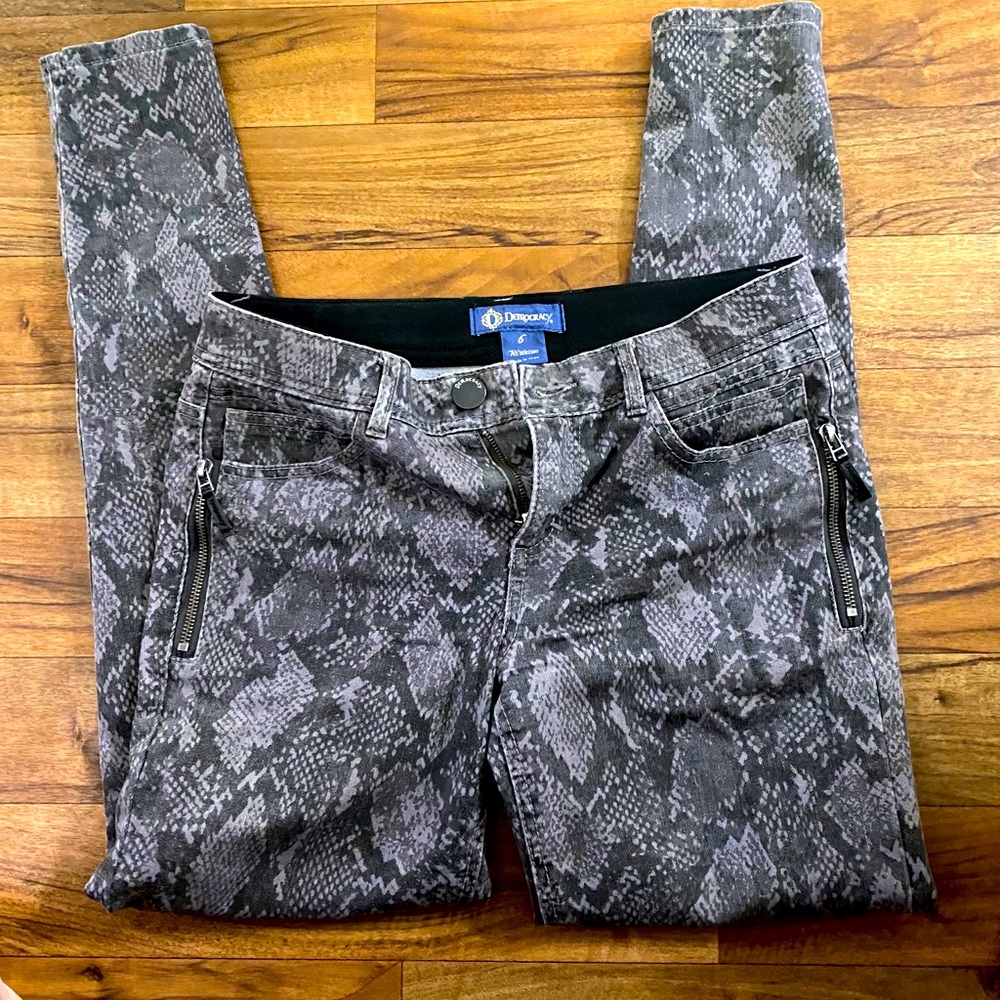 Stitch Fix Democracy Gray snake print jean